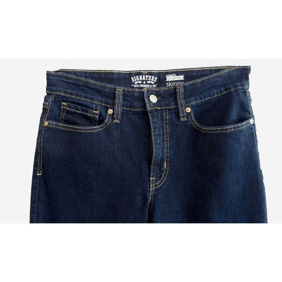 Signature Levi's Jeans 10L Totally Shaping Skinny Dark Wash New - Picture 2 of 7